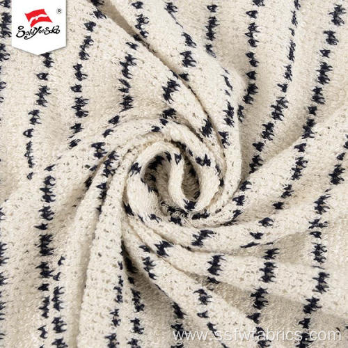 Customized Elegant Polyester Hacci Knitted Fabric Spandex